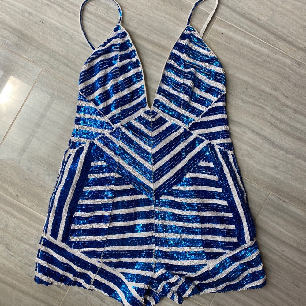 NBD sequin romper